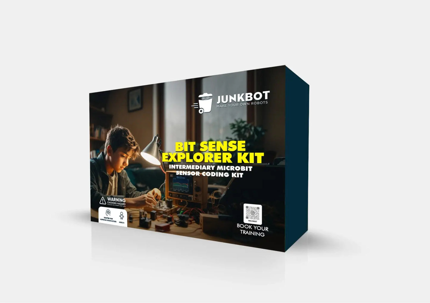Junkbot Generative AI Explorer Kit with electronic components